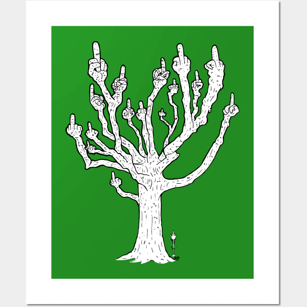 Tree of Giving Zero Fucks Wall Art by deancoledesign